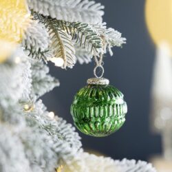 Christmas Ball Ornaments, Decorative Hanging Ball Christmas Tree Ornaments For Holiday Party Decorations (Set of 12) - Green