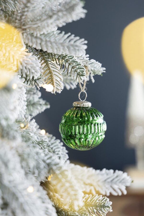 Christmas Ball Ornaments, Decorative Hanging Ball Christmas Tree Ornaments For Holiday Party Decorations (Set of 12) - Green