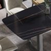 70.87" Modern Artificial Stone Dining Table, Can Accommodate 6-8 People - Black - Image 7