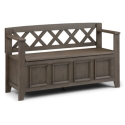 Amherst - Entryway Storage Bench - Farmhouse Gray