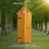 Outdoor Storage Cabinet Tool Shed Wooden Garden Shed - Natural - Image 5