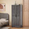 Danbury - Wood Wardrobe - Gray - Image 4