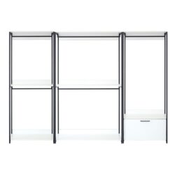 Fiona - Freestanding Walk In Closet System With Metal Frame Melamine - White