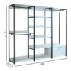 Fiona - Freestanding Walk In Closet System With Metal Frame Melamine - White - Image 2