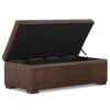 Gabbie - Rectangular Storage Upholstered Ottoman - Brown - Image 3