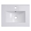 Modern Small Bathroom Vanity Cabinet With Ceramic Basin, Ample Storage, 1 Soft-Close Door - White - Image 19