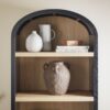 Modern 5 Shelf Open Arched Bookshelf - Black - Image 4