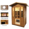 Outdoor DoubleCedar Far Infrared Sauna Room - Natural - Image 8