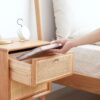 Bedside Cabinet, Modern Simple Nightstands North America - Oak - Image 7
