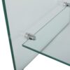 Modern Tempered Glass TV Stand With Shelf And Open Back Design - Clear - Image 12