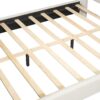 Queen Size Upholstered Bed With Slats Support, No Box Spring Needed - Beige - Image 5