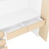 2 Door Storage Desk Wardrobe For Bedroom With Shelves And Drawers - Natural - Image 6