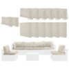 14 Pack Cushion Covers For 7 Piece Wicker Rattan Sectional Sofa (6 Seater), Outdoor Seat And Back Slipcovers With Zippers - Beige - Image 3