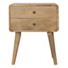 Curved Bedside Table - Oak - Image 10