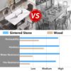 63" Modern Artificial Stone White Straight Edge Black Metal Leg Dining Table - White / Black - Image 11