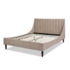 Aspen - Queen Vertical Tufted Modern Headboard Platform Bed Set - Mink Beige - Image 2