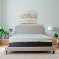 3" Full Gel Plush Memory Foam Cooling Mattress Topper - Multicolor
