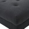 Madrid - Tufted Ottoman With Button Tufting And Turned Feet - Dark Gray - Image 7