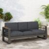 Giovanna - 3 Seater Sofa With Aluminum Frame And Water Repellence Cushions - Black - Image 3
