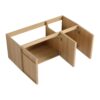 Original Wall Mounted Bathroom Vanity With Resin Sink And 3 Soft Closing Doors Plywood - Oak - Image 17