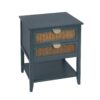 2 Drawer Side Table - Natural Rattan - End Table - Suitable For Bedroom, Living Room, Or Study - Green - Image 11