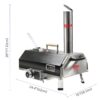 Portable Hard Wood Pellet Pizza Oven, Outdoor Cooking Pizza Maker, Countertop Pizza Oven - Black - Image 2