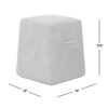 Oliver - Tapered Square Upholstered Ottoman - Spice Orange Fleeced - Image 9
