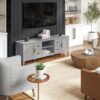 Connaught - Wide TV Stand - Fog Gray - Image 10
