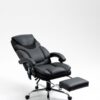 Massage Reclining Office Chair With Footrest, High Back Computer Chair Home Desk Ergonomic Executive Office Chair With Armrests, Adjustable Height - Black - Image 17