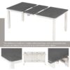 Retro Style 7 Piece Dining Table Set With Extendable Table And 6 Upholstered Chairs - Gray / White - Image 8
