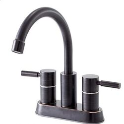 Elegant 2 Handle Bathroom Faucet With 360 Degree High Arc Swivel, Stainless Steel - Oil Rubbed Bronze