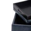 Rockwood - Cube Storage Ottoman With Tray - Denim Blue - Image 4