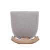 Counter Stools (Set of 2), Upholstered Counter Height Bar Stools With Solid Rubber Wood Frame, Backrest, Footrest, Armless Barstools For Home Bar, Kitchen Counter - Pebble Linen / Natural - Image 12