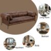Jaron - Top Grain Leather Sofa - Mocha - Image 7