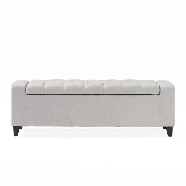 Guernsey - Ottoman With Tufted Top And Storage Function - Light Gray