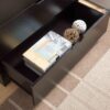 Five Drawer Clothes And Storage Chest Cabinet Faux Wood Grain And Metal Glides - Red Cocoa Chocolate - Image 4