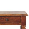 Turned Legs 1 Drawer Side Table - Brown - Image 6