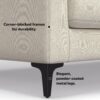 Ava - Mid Century Sofa With Ottoman Set - Cream - Image 16