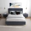 Bethany - Queen Upholstered Platform Bed - Gray - Image 7
