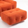 Fluffy Bean Bag Chair, Comfortable Bean Bag For Adults And Children, Super Soft Lazy Sofa Chair With Memory Foam And Ottoman, Indoor Modern Focus Bean Bag Chair For Living Room, Bedroom, Apartment - Red - Image 14
