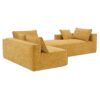 2 Pices Free Combination Minimalist Style Modular Sectional, Wrinkle Resistant Couch Set L Shaped Compressed Sofa For Living Room - Yellow - Image 11