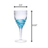 Swirl Plastic Wine Glasses (Set of 4), Bpa Free Acrylic, Unbreakable, 12Oz - Blue - Image 4