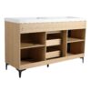 Original 60" Freestanding Bathroom Vanity With Double Resin Sink Plywood Soft Closing Doors & Drawers - Oak - Image 10