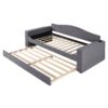 Twin Size Upholstered Daybed With Storage Armrests, Trundle And Latest Integrated Bluetooth Audio System - Gray - Image 4