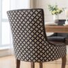 Ultra Side Dining Chair, Thickened Fabric Chairs With Neutrally Toned Solid Wood Legs, Bronze Nail Head (Set of 2) - Blue - Image 11
