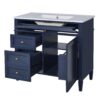 Bathroom Vanity With Top Sink, Modern Bathroom Storage Cabinet, 2 Drawers And A Tip-Out Drawer, Single Sink Bathroom Vanity - Blue - Image 9