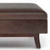 Owen - Rectangular Storage Ottoman - Distressed Chestnut Brown - Image 4