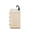Bathroom Vanity With Double Sink, Modern Bathroom Vanity Set With Soft-Close Cabinet And 9 Drawers, Solid Wood Bathroom Storage Cabinet With Countertop And Backsplash - Light Oak - Image 4