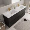 Freestanding Bathroom Vanity With Sink, Bathroom Storage Vanity Cabinet With Stone Resin Countertop And Soft Close Drawers - Espresso - Image 9