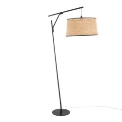 Daniella - Salon Contemporary Floor Lamp - Black / Natural